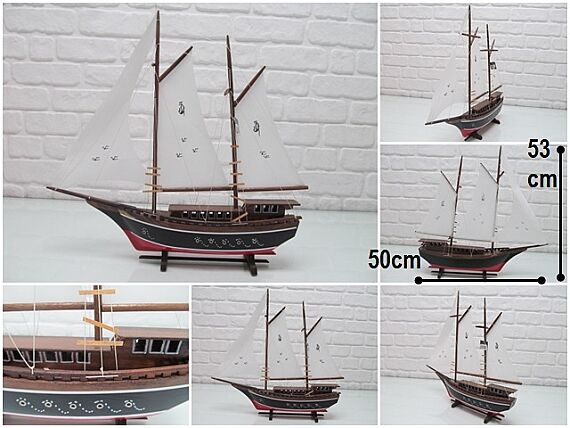 sd36263 dekoratif ahşap yelkenli - 1