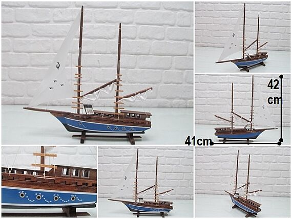 sd36267 dekoratif ahşap yelkenli - 1
