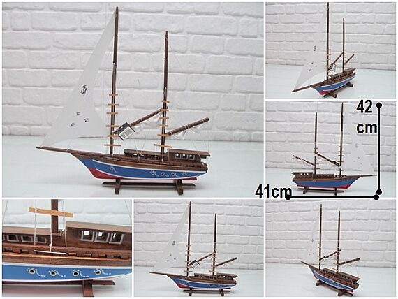 sd36268 dekoratif ahşap yelkenli - 1