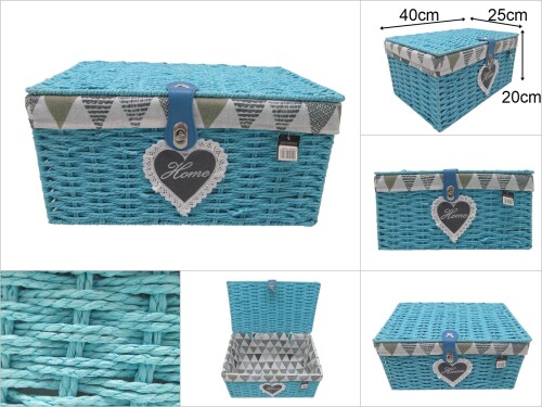 sd36292 metal iskelet üzerine kraft örülü no3 kapaklı kutu - 