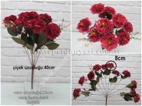 sd39455 dekoratif yapay çiçek demeti - 1