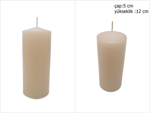 sd39874 dekoratif silindir fil dişi mum 5cmx12cm - 