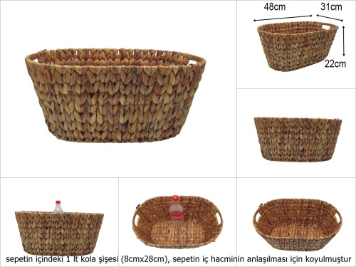 sd40216 oval hasır sepet no:2 - 