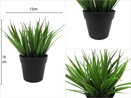 sd42184 dekoratif plastik siyah saksılı plastik yapay yeşillik - 