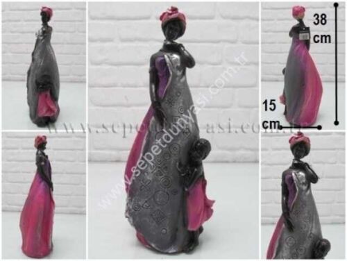 sd42630 dekoratif polyester afrikalı kadın obje - 1
