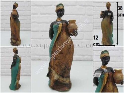 sd42631 dekoratif polyester afrikalı kadın obje - 1
