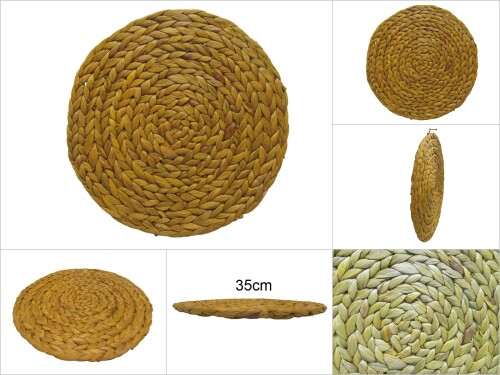 sd45639 dekoratif duvar süsü sarı hasır sepet pano - 