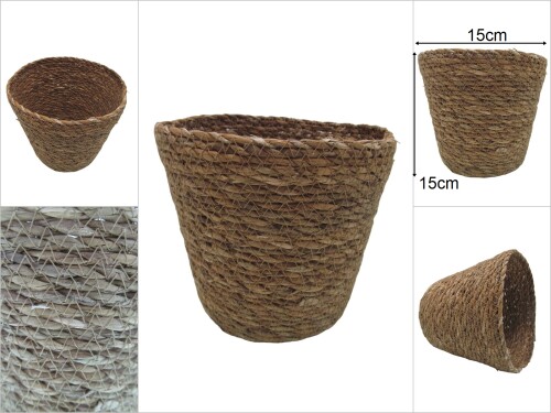 sd42707 dekoratif yuvarlak derin hasır sepet - 