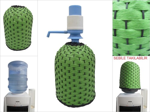 sd42739 pvc rattan + kraft malzemeli damacana kılıfı (19lt) - 