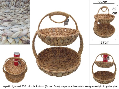 sd48203 2 katlı yuvarlak hasır servis sunum - 