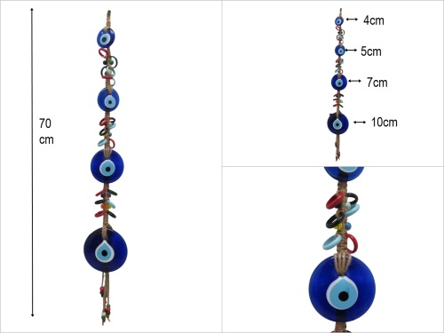 sd44350 yüzüklü nazar boncuğu makrome sarkıt - 