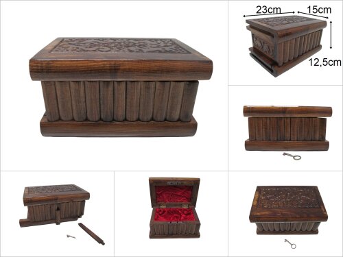 sd44701 gizli kilitli ahşap kutu - 