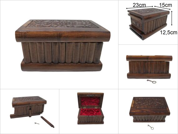 sd44701 gizli kilitli ahşap kutu - 1