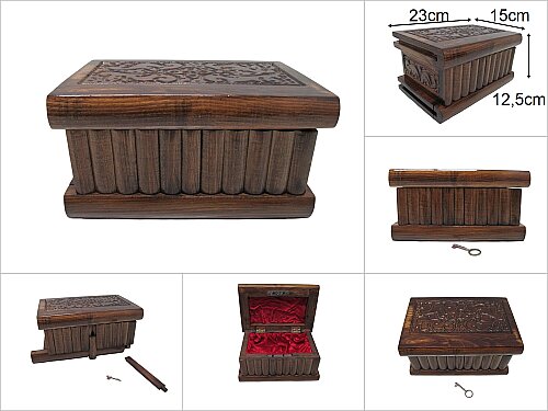 sd44701 gizli kilitli ahşap kutu - 