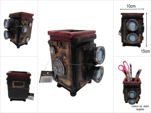 sd44870 dekoratif polyester kamera kalemlik - 