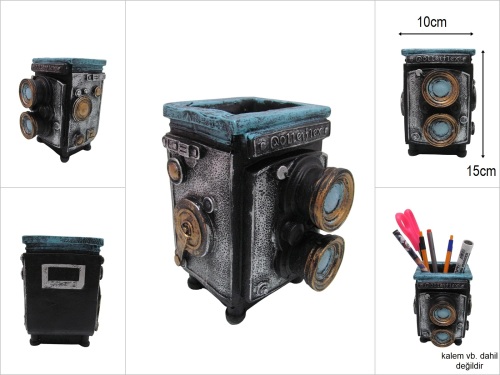 sd44871 dekoratif polyester kamera kalemlik - 