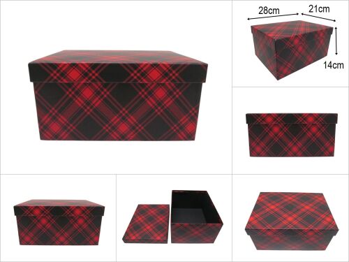 sd45078 ekose desenli no5 depolama hediye kutusu kutusu - 