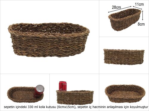 sd45206 dekoratif oval no1 hasır sepet - 