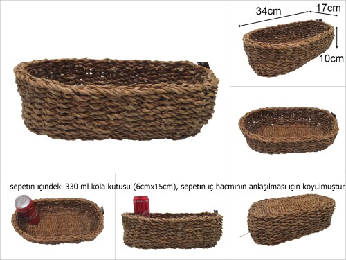sd45207 dekoratif oval no2 hasır sepet - 