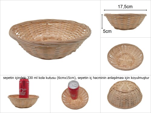 sd45217 yuvarlak bambu sepet - 