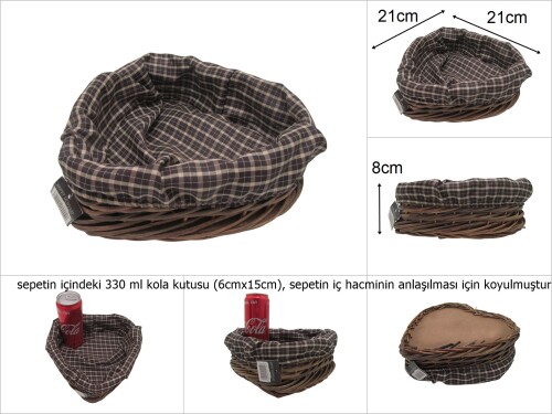 sd45324 kalp kumaşlı no1 sepet - 