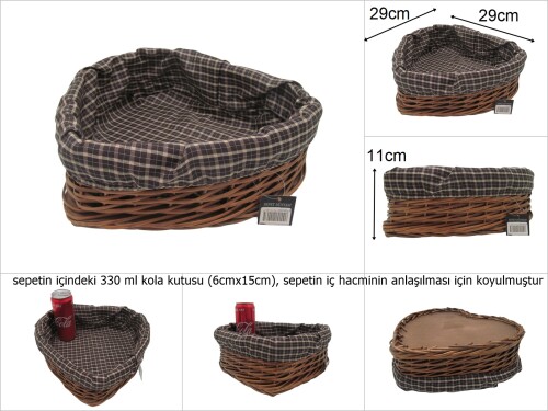 sd45325 kalp kumaşlı no2 sepet - 