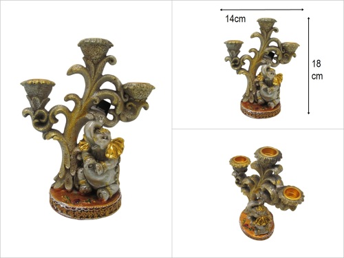 sd45383 fil dekorlu 3 kollu şamdan - 