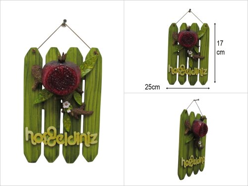 sd45451 el yapımı boyama nar dekorlu hoşgeldiniz kapı duvar süsü LUX - BU ÜRÜN SADECE MAĞAZADAN SATIŞ