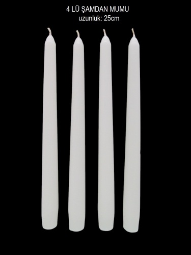 sd45513 beyaz4 lü şamdan mumu - 