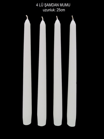 sd45513 beyaz4 lü şamdan mumu - 1