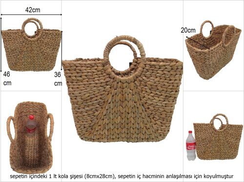 sd45678 dekoratif no2 hasır çanta - 