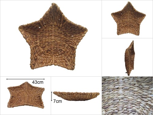 sd45680 dekoratif no2 yıldız model hasır sepet - 