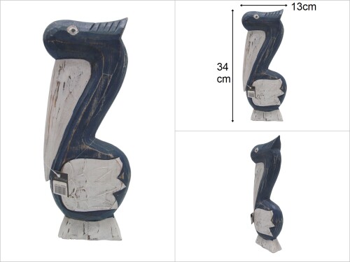 sd45780 ahşap marin pelikan figürü - 