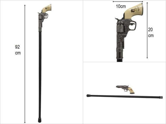 sd45828 tabanca dekorlu baston - 1
