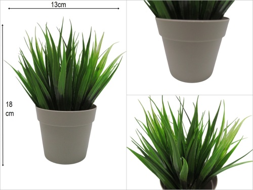 sd45982 dekoratif plastik bej saksılı plastik yapay yeşillik - 