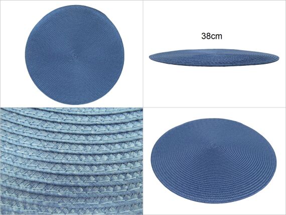 sd46133 yuvarlak sentetik tekstil mavi amerikan servisi supla - 1