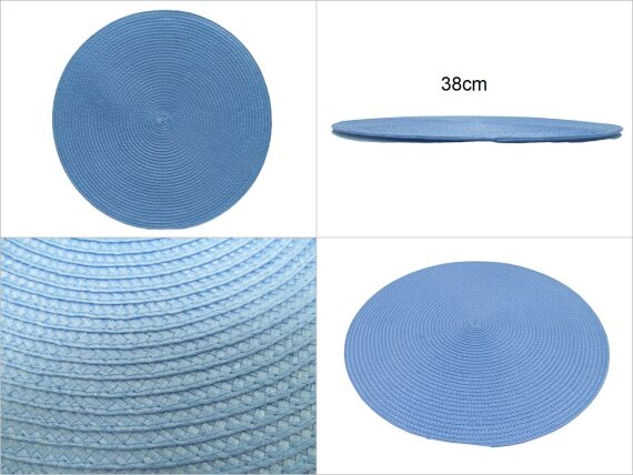 sd46134 yuvarlak sentetik tekstil açık mavi amerikan servisi supla - 1