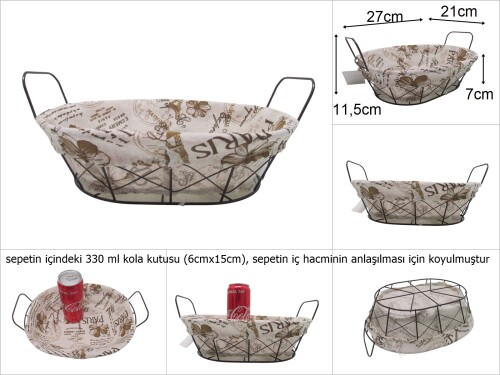 sd46148 metal,tel sepet oval - 