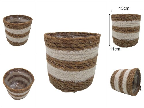 sd46336 dekoratif no1 yuvarlak derin hasır sepet - 