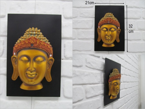 sd46463 dekoratif gold boyalı buda büst tablo - 