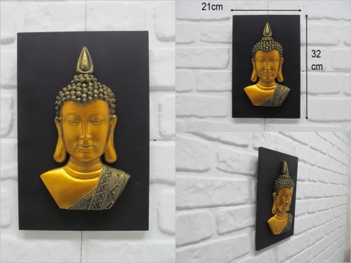 sd46465 dekoratif gold boyalı buda büst tablo - 