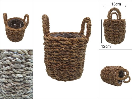 sd46665 kulplu yuvarlak no1 derin hasır sepet - 