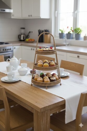 sd46815 pvc rattan örme 3 katlı yuvarlak sunum - 2