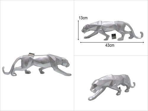 sd46840 dekoratif panter obje gümüş - BU ÜRÜN SADECE MAĞAZADAN SATIŞ
