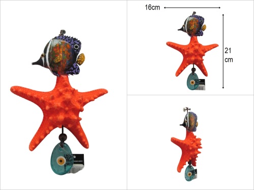 sd46921 dekoratif nazar boncuklu deniz yıldızı duvar süsü LUX - 