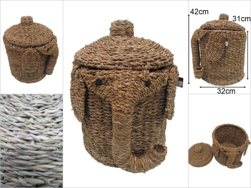 sd47013 dekoratif fil model kapaklı sepet - 