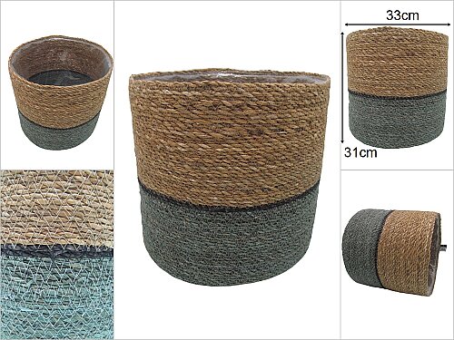 sd47085 dekoratif no4 yuvarlak derin hasır sepet - 