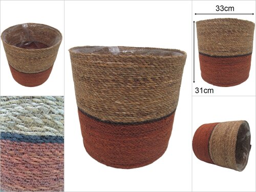 sd47090 dekoratif no4 yuvarlak derin hasır sepet - 