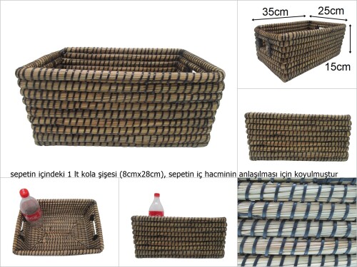 sd47265 dekoratif düzenleyici no1 hasır sepet - 