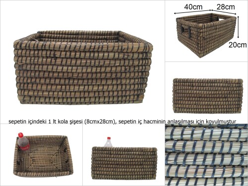 sd47266 dekoratif düzenleyici no2 hasır sepet - 
